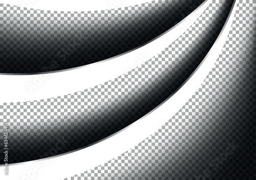 Elliptical Shaded Effect Simulating Layering - Dark Shadows on Checkered Pattern Background, Vector Illustration