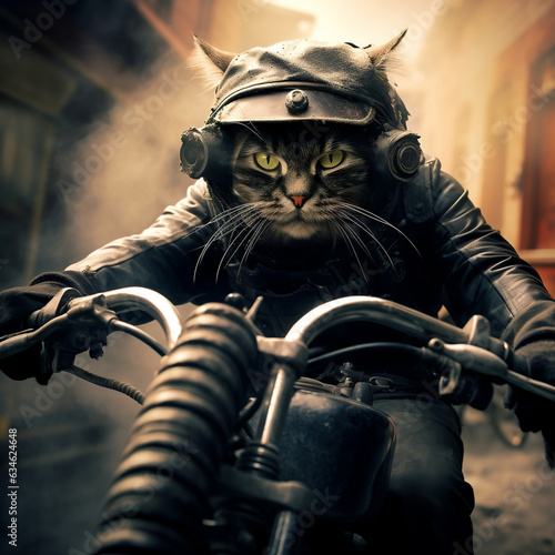 czarny kot na motocyklu, druga wojna światowa 