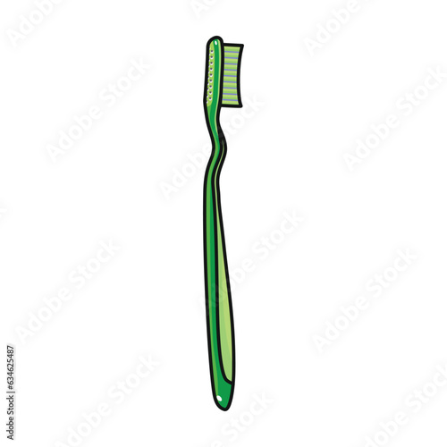 Toothbrush vector icon.Color vector icon isolated on white background toothbrush .