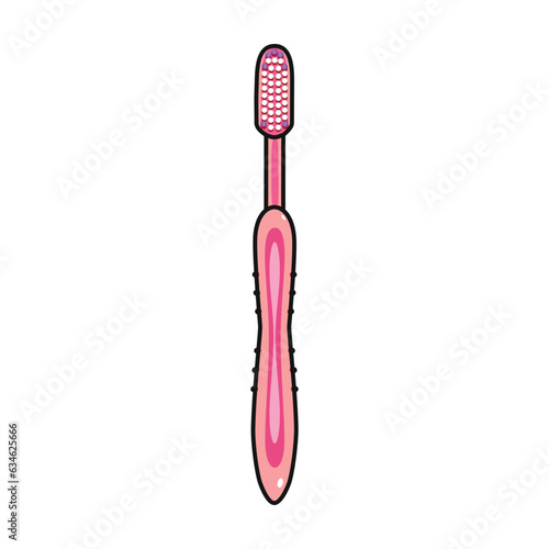 Toothbrush vector icon.Color vector icon isolated on white background toothbrush .