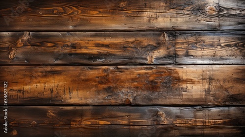 Rustic Dark Brown Wooden Texture Background - Timber Wall, Floor or Table