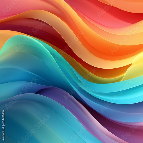 Vibrant Abstract Design with Pride Flag Colors in Mesmerizing Patterns  diversity  inclusivity  LGBTQ   motion  dynamic  colorful  vibrant  Digital  Design  concept  modern. Generative ai