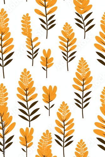 seamless pattern with autumn leaves