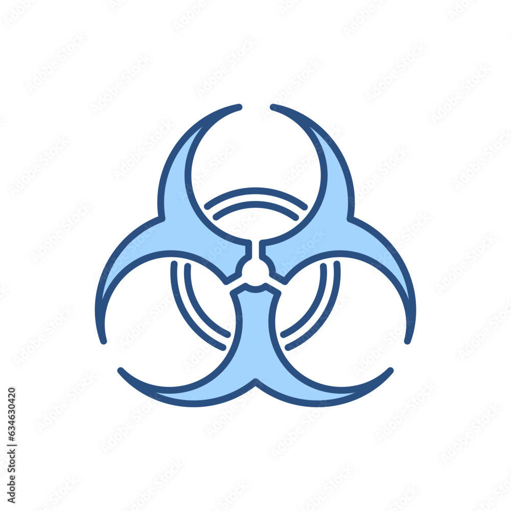 Biological Hazard related vector line icon. Biohazard. Isolated on white background. Vector illustration. Editable stroke Biological Hazard related vector line icon. Biohazard. Isolated on white background. Vector illustration. Editable stroke