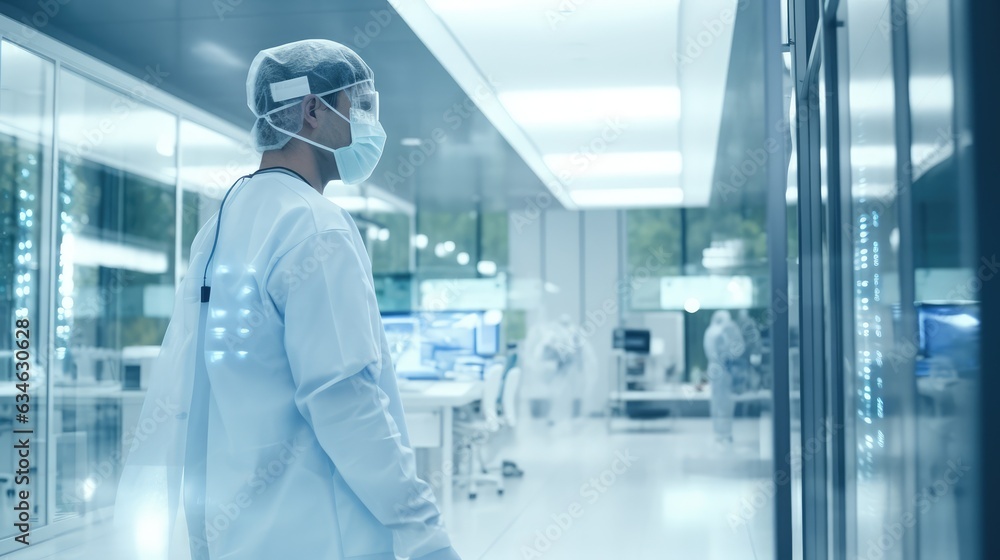 doctor working in futuristic hospital with medical high tech healthcare, surgeon team operation on heart disease and illness on monitor, Generative AI doctor working in futuristic hospital with medical high tech healthcare, surgeon team operation on heart disease and illness on monitor, Generative AI