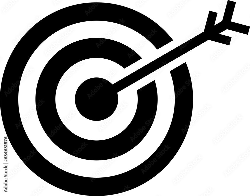 Black arrow target business icon PNG Black arrow target business icon PNG