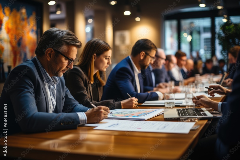 Business team analyzing data and charts in a conference - stock photography concepts Business team analyzing data and charts in a conference - stock photography concepts