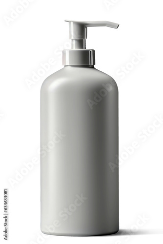 Blank white cosmetic bottles mockup isolated on white background included clipping path. Design product for cream, foam, shampoo.