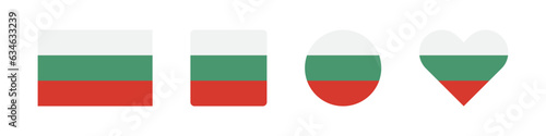 Free Download Bulgaria icon. Bulgarian flag signs. National badge symbol. Europe country symbols. Culture sticker icons. Vector isolated sign. - GFXLoad