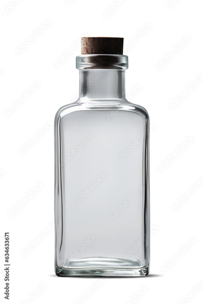 Empty bottle on white background for mockup. Minimal concept. Empty bottle on white background for mockup. Minimal concept.