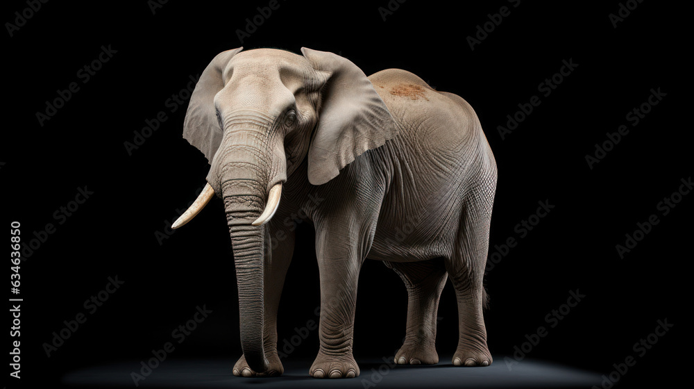 elephant on the isolated background