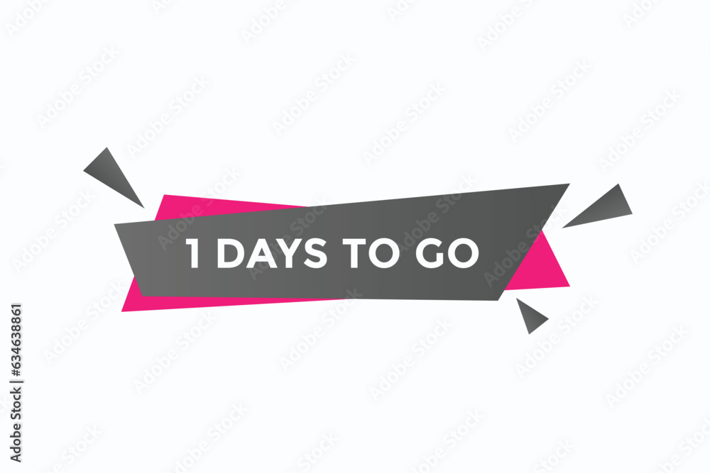 1days, left countdown to go one time template,1  day countdown left banner label button  
