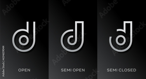 Set of letter D logo icon design template elements