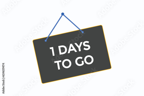 1days, left countdown to go one time template,1  day countdown left banner label button  
