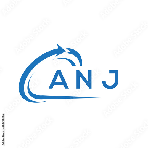 ANJ letter logo design on white background. ANJ creative initials letter logo concept. ANJ letter design.	
 photo