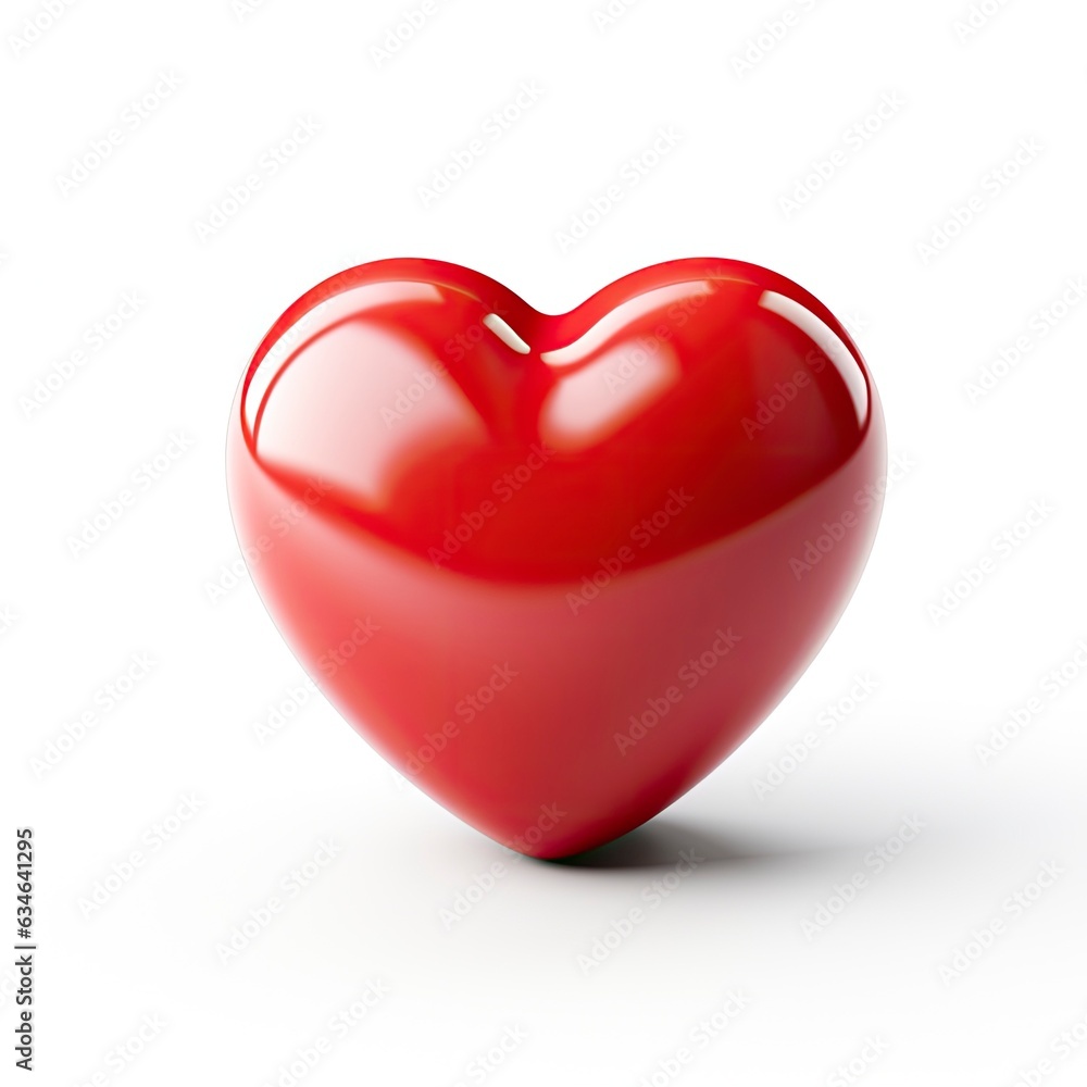 heart white background, Generative AI heart white background, Generative AI