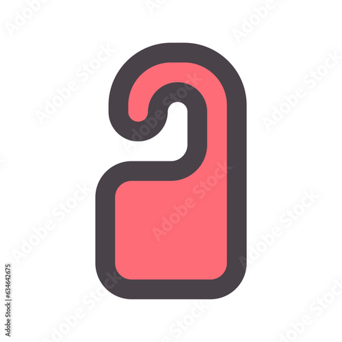 do not disturb flat line icon