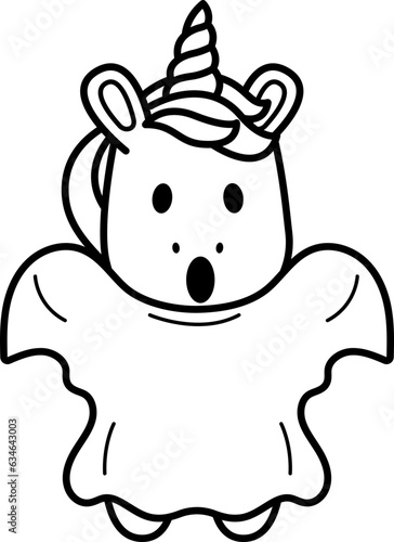 unicorn for halloween decorative element