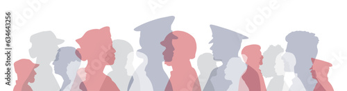 People stand side by side together.