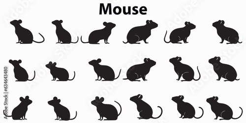 Silhouette Mouse Vector collection