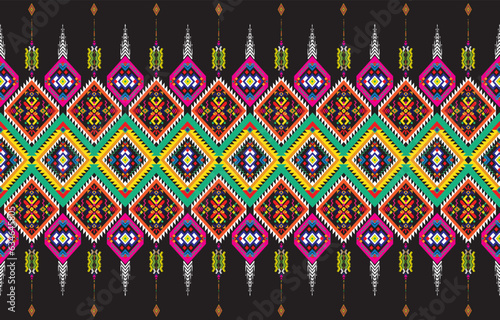 Aztec motifs vector seamless pattern design. Background illustration of a tribal pattern template element