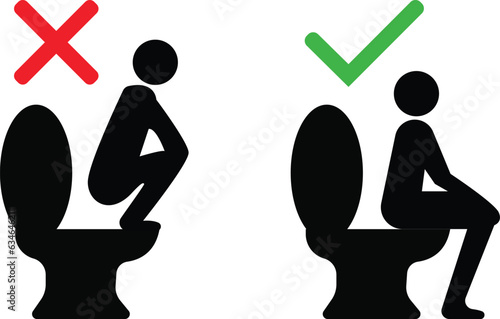toilet right uses icon vector