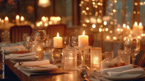 A candlelight dinner at a luxurious restaurant