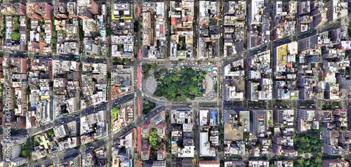 the park harassed, Photography on the environmental impact on Nature and the United States landscape of human presence, from the air, ecological photography,
