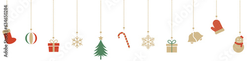 クリスマスのアイコンのオーナメント
