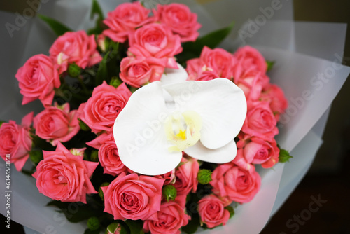 Beautiful colorful mixed flower bouquet