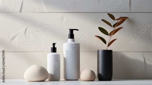 Wallpaper Mural Cosmetic bottle, white background. Beauty mockup. Torontodigital.ca