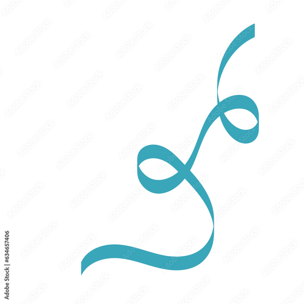 Curly Ribbon Cute Illustration