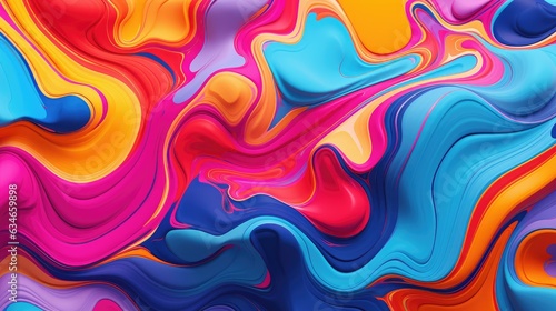 3D Liquid Colorful Paint Background