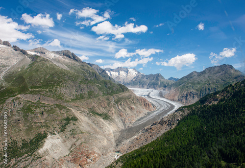 Wallpaper Mural Glacier in Swiss Alps in summer showing how much the glacier has receded over recent years Torontodigital.ca