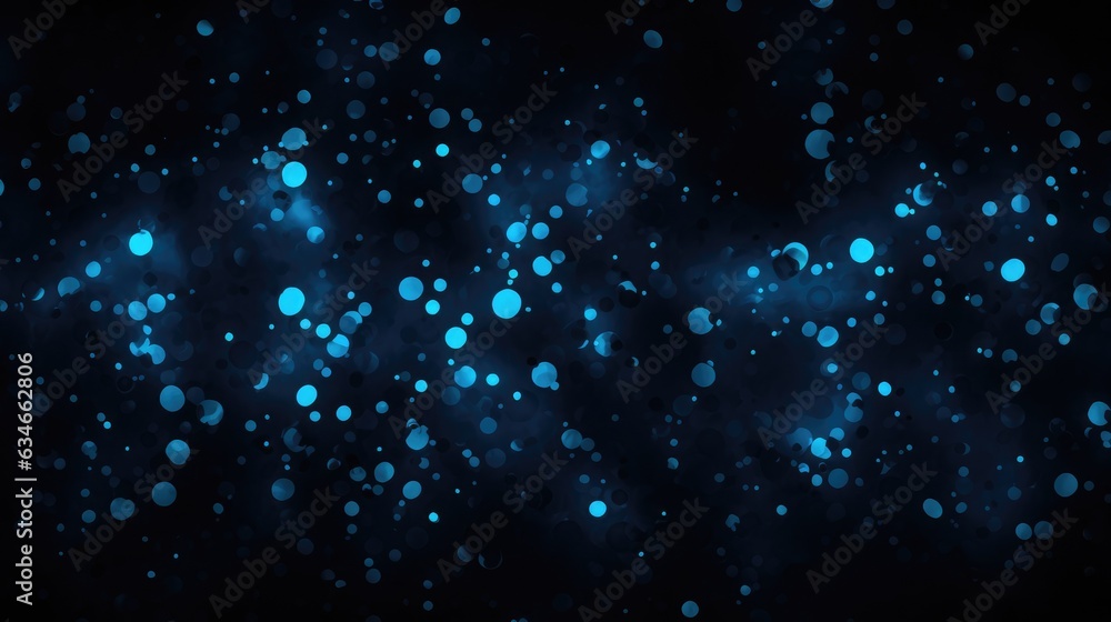 Fototapeta premium Blue Spots on Black Background