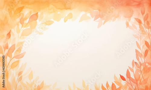 watercolor autumn background, texture, pattern. orange, yellow, red leaves. for design