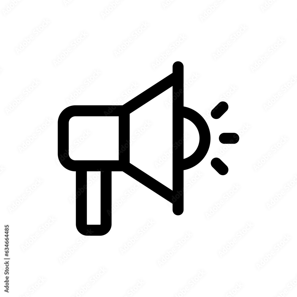 Simple Megaphone icon. The icon can be used for websites, print templates, presentation templates, illustrations, etc Simple Megaphone icon. The icon can be used for websites, print templates, presentation templates, illustrations, etc
