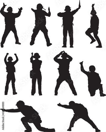 Aircraft Carrier Ground Crew Silhouette Pack