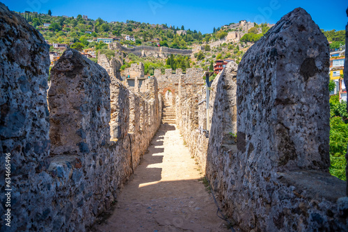 фотографія Fortress wall of the Alanya castle in the Old Town in Alanya, Turkey