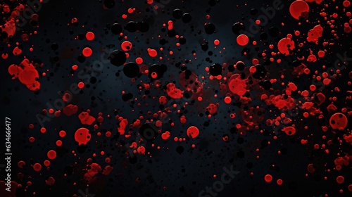 Crimson Spots on Black Background