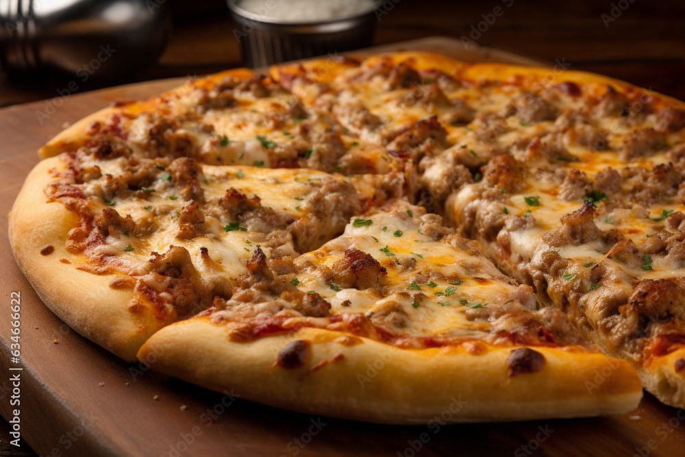 Meat and cheese pizza generative AI Meat and cheese pizza generative AI