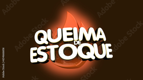 selo 3d ''queima de estoque''