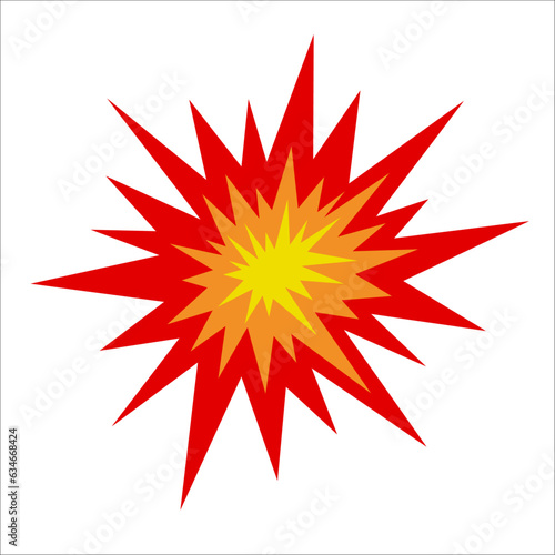 Explosion icon flat logo vector illustration modern design isolated on white background