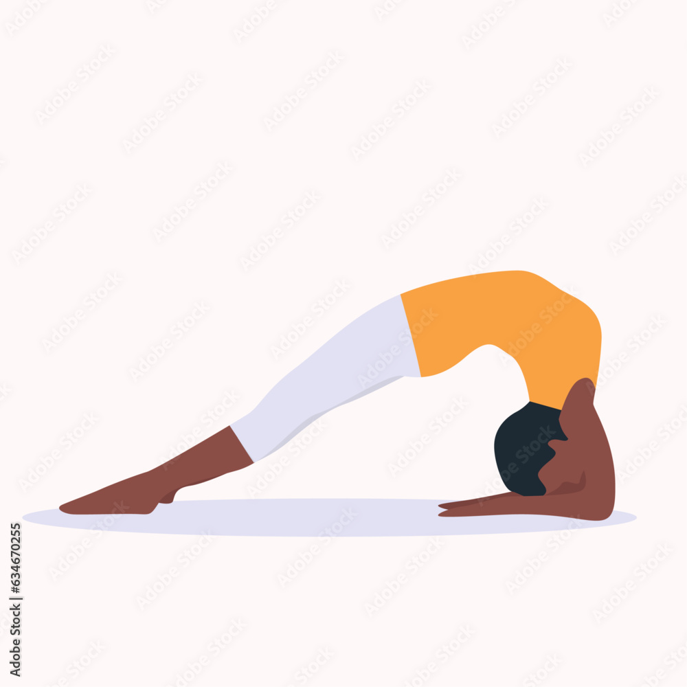 Vector illustration of woman practicing Dwi Pada Viparita Dandasana to strengthen back.
Vector illustration of woman practicing Dwi Pada Viparita Dandasana to strengthen back.