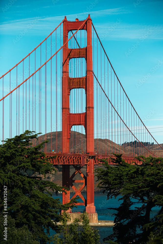 View of the Golden Gate Bridge in San Francisco