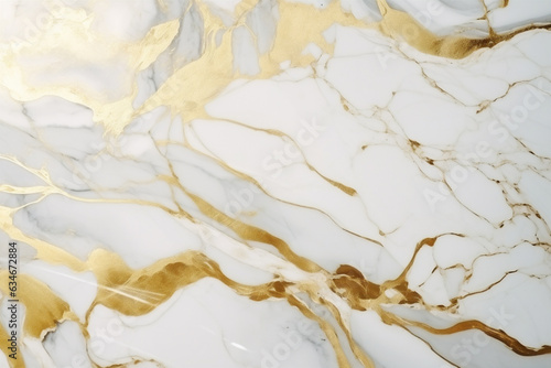Texture of natural white and gold marble for luxury. 