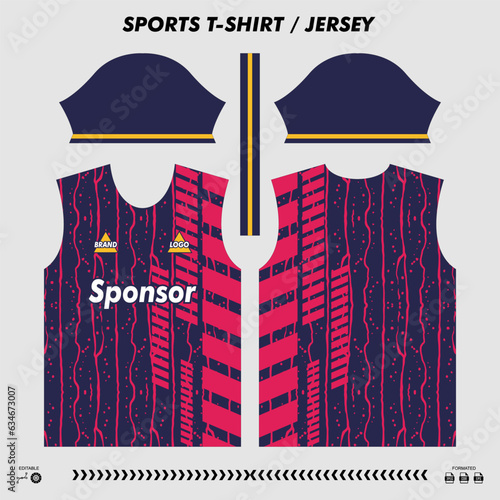 Vector t-shirt sport design, sublimation jersey