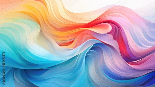 Multicolored swirl of lines