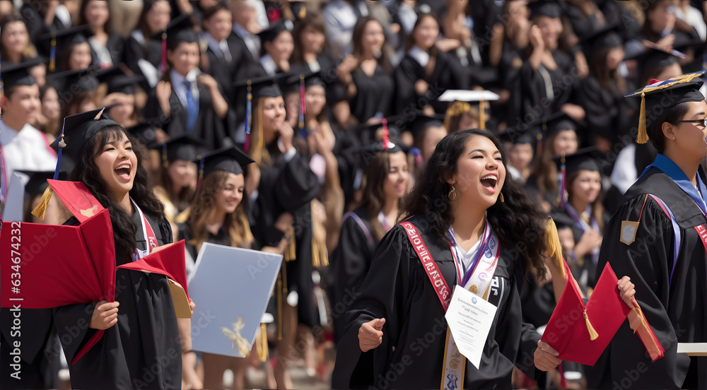 Fototapeta premium Harvesting Dreams at a Graduation