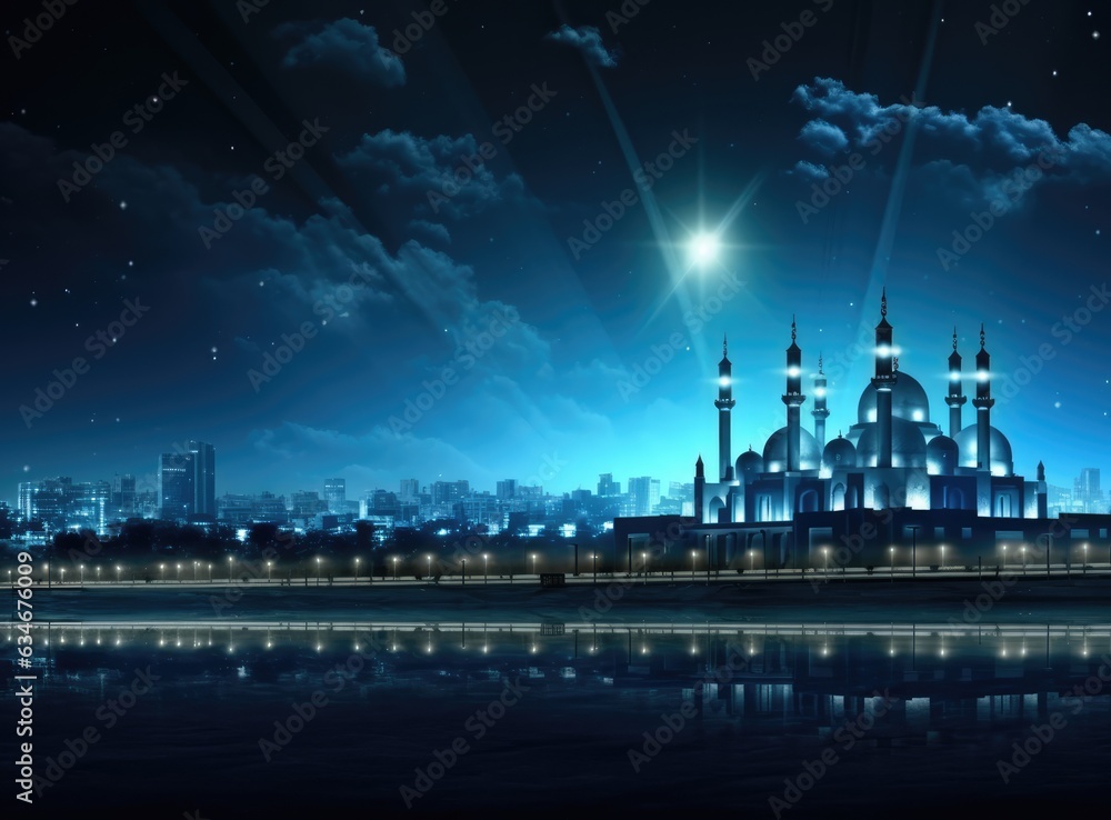 Mesmerizing Nighttime View of the Blue Mosque in Istanbul